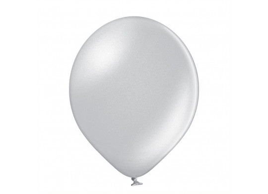 Ballon uni 60 cm métalisé argent - Décoration de salle