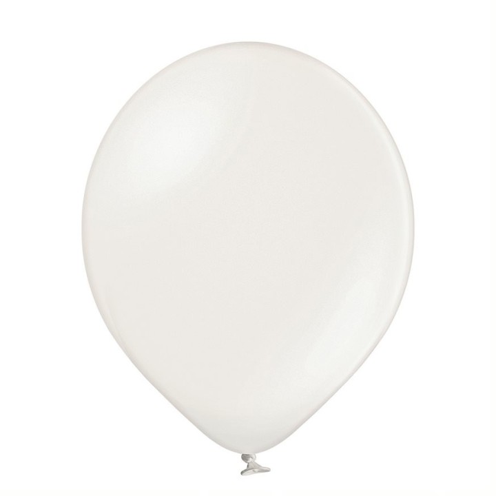 Ballon uni 60 cm métalisé perle x 1