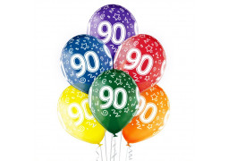 Ballons anniversaire 90 ans x 6