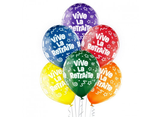 Ballon vive la retraite x 6