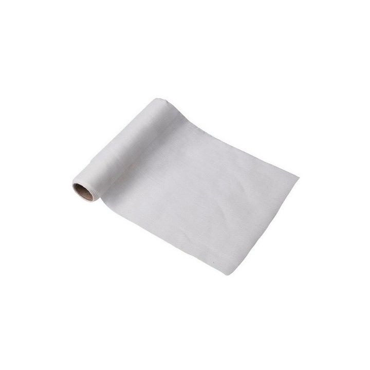 Chemin de table mousseline blanc 28cmx5m
