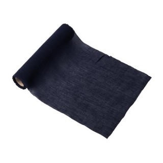 Chemin de table mousseline marine 28cmx5m