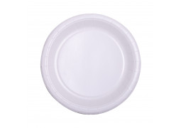 Assiette ronde carton blanc 22 cm