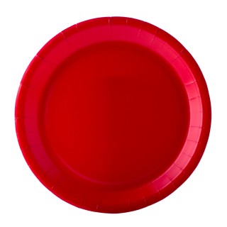 Assiette ronde carton rouge 22cm