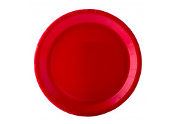 Assiette ronde carton rouge 22cm