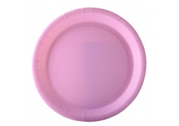 Assiette ronde carton rose pastel 22cm