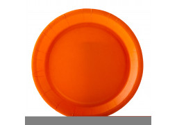Assiette ronde carton mandarine 22cm