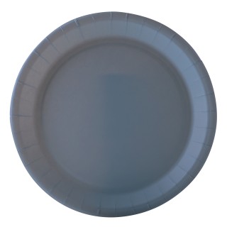 Assiette ronde carton gris 22cm