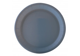 Assiette ronde carton gris 22cm