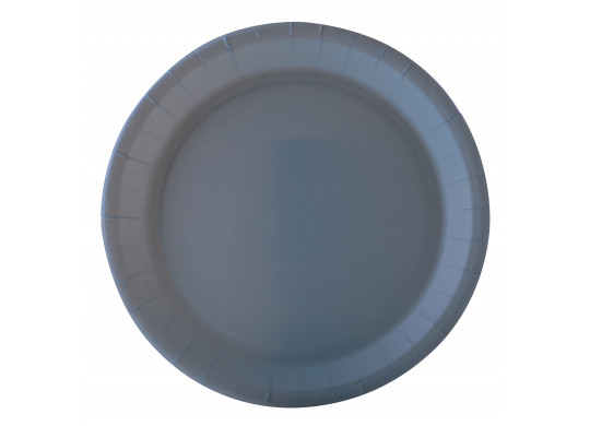 Assiette ronde carton gris 22cm