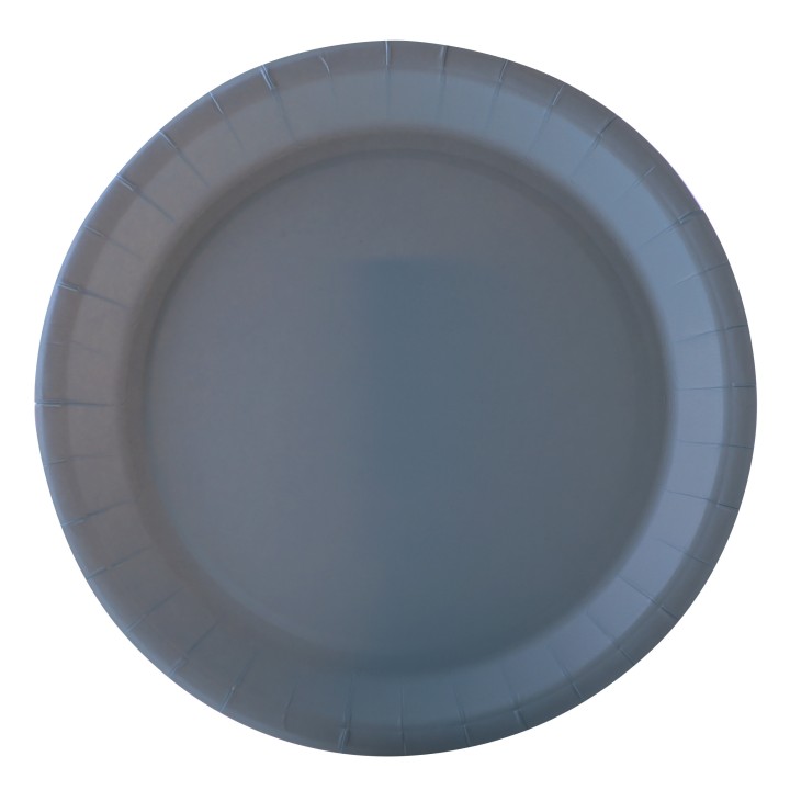 Assiette ronde carton gris 22cm
