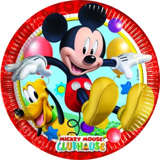 Assiette Mickey 23 cm x 8. Anniversaire enfant - Vaisselle jetable - Articles de fête