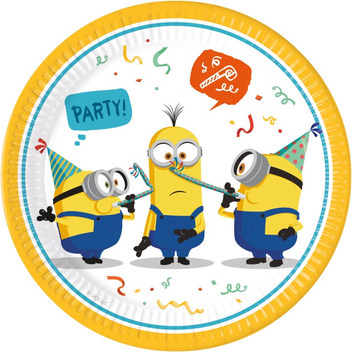 Assiette Lovely minions 23 cm x 8