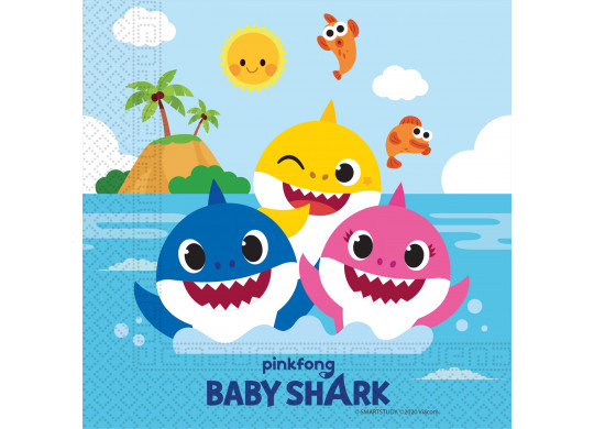 Serviette Baby Shark x 20