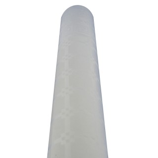 Nappe papier damassé 1er prix blanc 25 mètres