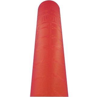 Nappe papier damassé 1er prix rouge 25 mètres