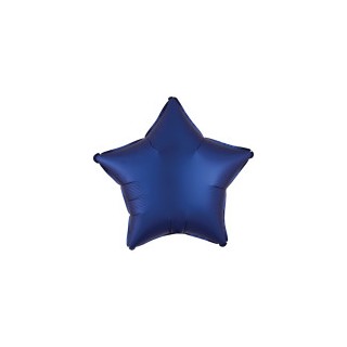 Ballon aluminium étoile bleu marine mat  - Article de fête