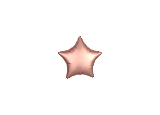 Ballon aluminium étoile rose pastel mat