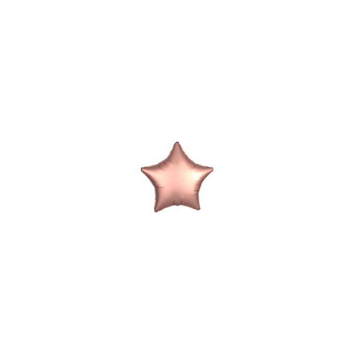 Ballon aluminium étoile rose gold mat