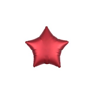 Ballon aluminium étoile rouge mat