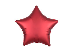 Ballon aluminium étoile rouge mat