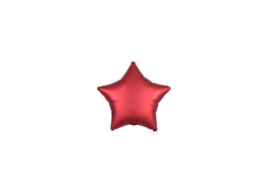 Ballon aluminium étoile rouge mat