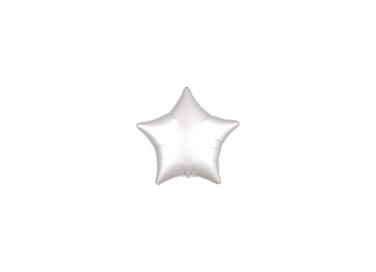 Ballon aluminium étoile blanc mat