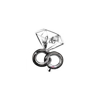 Ballon aluminium forme alliance diamant