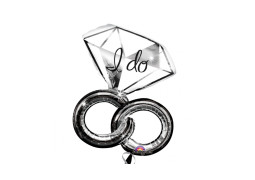 Ballon aluminium forme alliance diamant