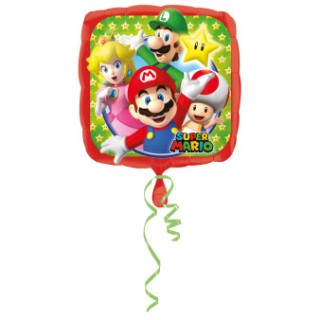 Ballon aluminium carré mario