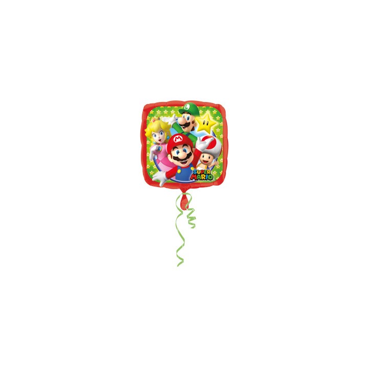 Ballon aluminium carré mario