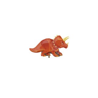 Ballon aluminium forme dinosaure marron