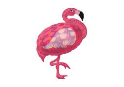 Ballon aluminium forme flamand rose