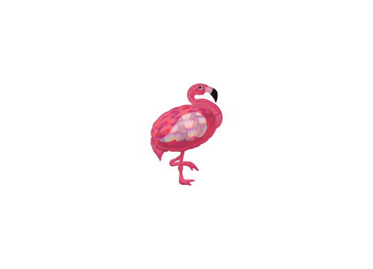 Ballon aluminium forme flamand rose