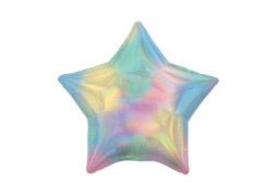 Ballon aluminium étoile irisé