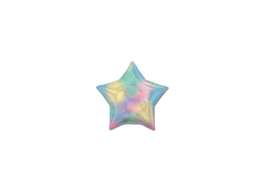 Ballon aluminium étoile irisé
