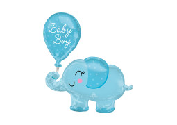 Ballon aluminium éléphant baby boy