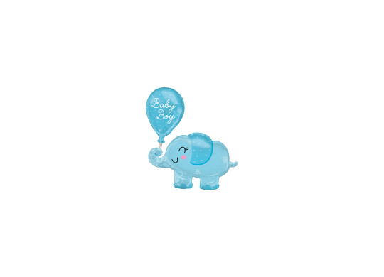 Ballon aluminium éléphant baby boy