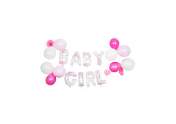 Kit ballons baby girl rose