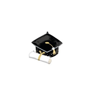 Ballon aluminium forme chapeau étudiant