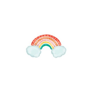 Ballon aluminium arc en ciel coloré