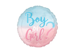 Ballon aluminium rond "boy ou girl"