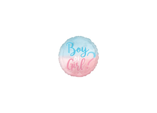 Ballon aluminium rond "boy ou girl"