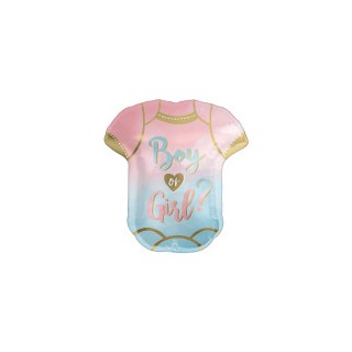 Ballon aluminium forme body "boy or girl"