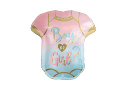 Ballon aluminium forme body "boy or girl"