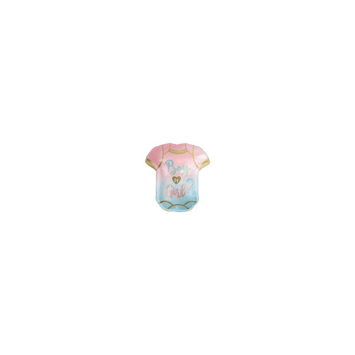 Ballon aluminium forme body "boy or girl"
