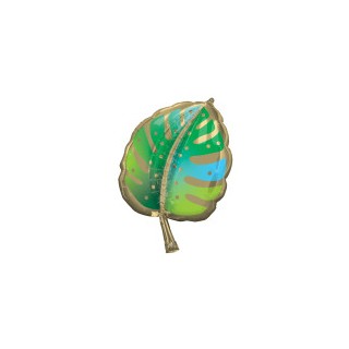 Ballon aluminium forme feuille tropicale