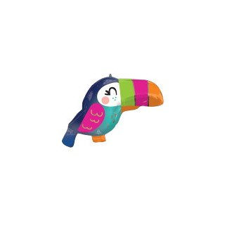 Ballon aluminium forme toucan