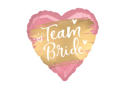 Ballon aluminium coeur rose team bride