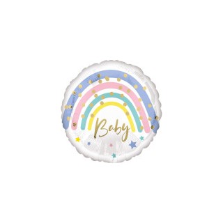 Ballon aluminium arc en ciel baby